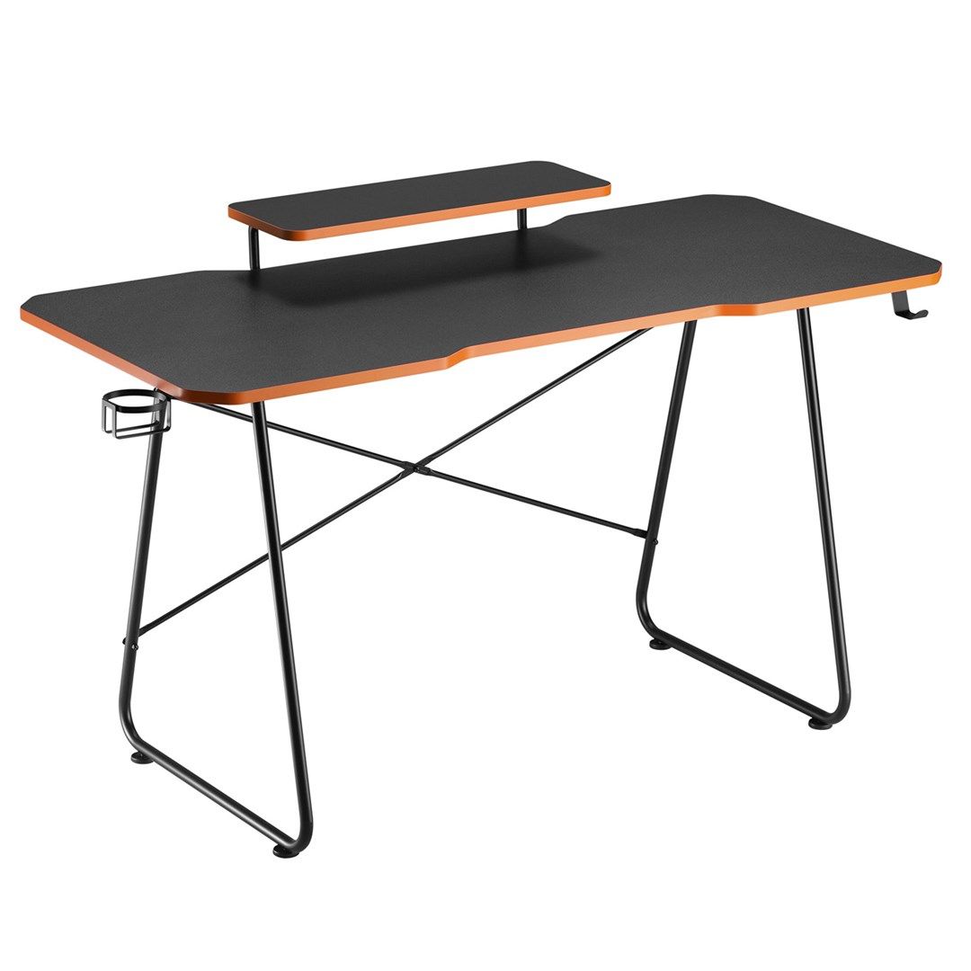 Gaming Desk With Shelf For NanoRS Monitor 50kg Max Height 850mm Black RS170