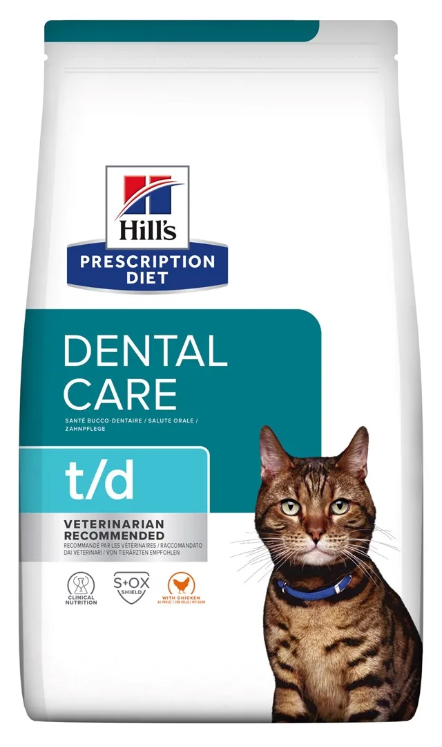 HILL'S PRESCRIPTION DIET Feline T/D Dry Cat Food Chicken 1 5 Kg