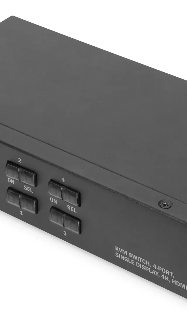 Digitus KVM Switch, 4 Port, Single Display, 4K, HDMI®