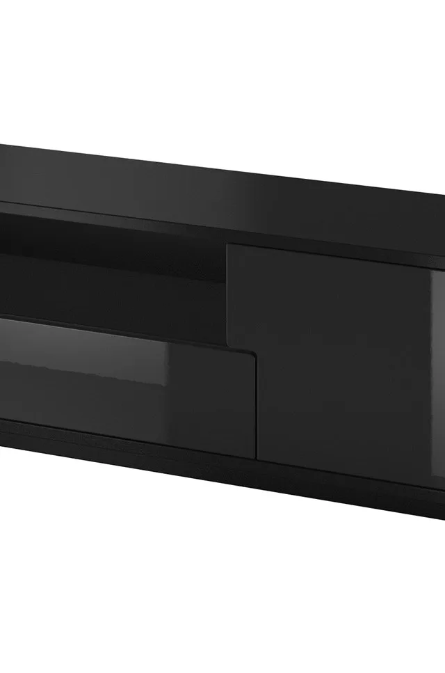 Cama TV Cabinet MUZA 138/40/41 Black/Black Gloss