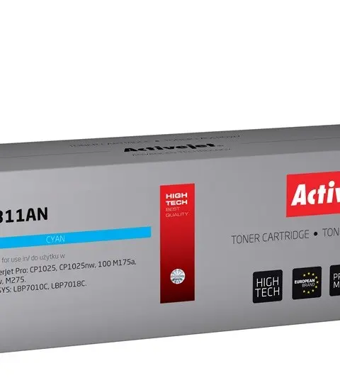Activejet ATH-311AN toner (replacement for HP 126A CE311A, Canon CRG-729C; Premium; 1000 pages; cyan)