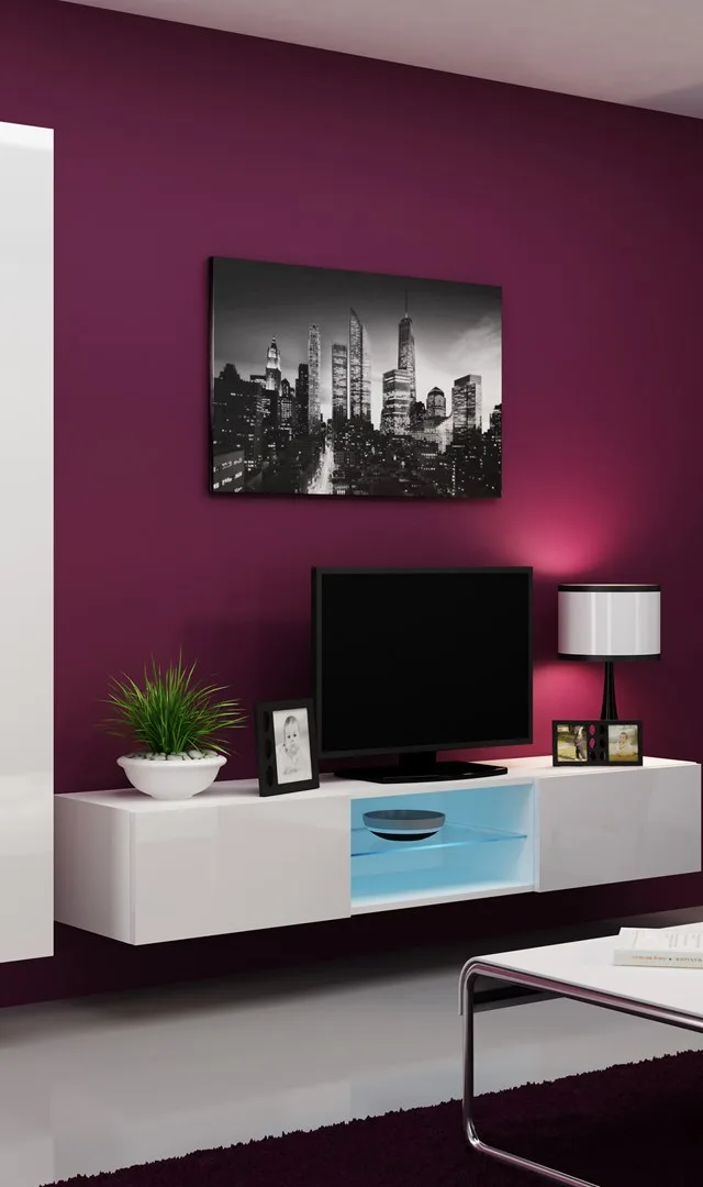 Cama Living Room Cabinet Set VIGO 21 White/White Gloss