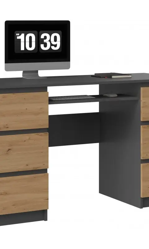 KUBA Desk 130x51x76 Cm Anthracite/Artisan