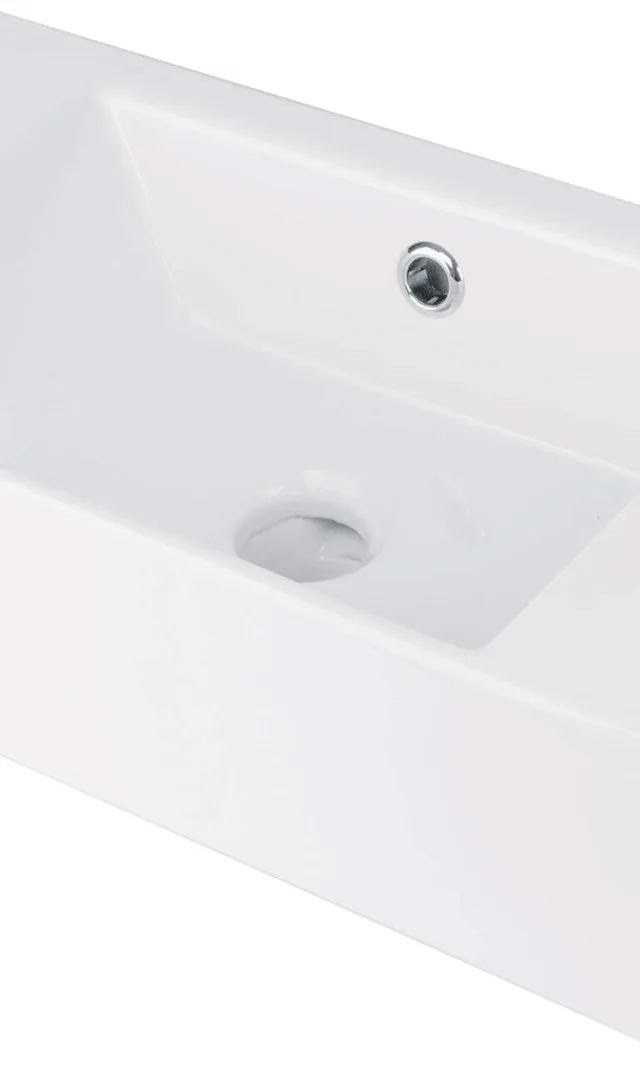 Countertop Ceramic Washbasin With Space For A Tap - Left