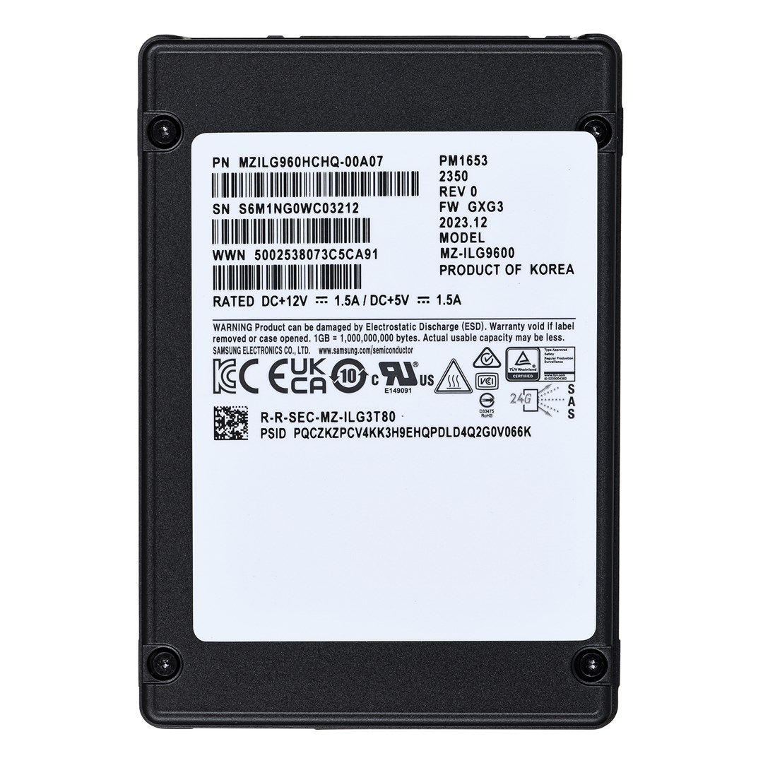 Samsung PM1653 960 GB 2.5" SAS V-NAND