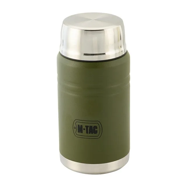 M-Tac UN-R02-750A Food Thermos With Foldable Stainless Steel Spoon 750 Ml Olive Green