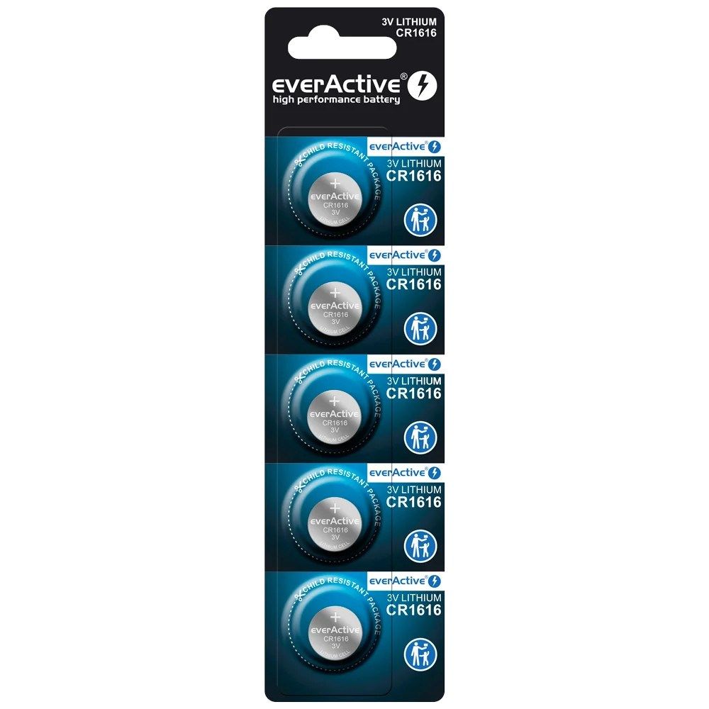 Lithium Battery Mini EverActive CR1616 - Blister 5 Pcs.
