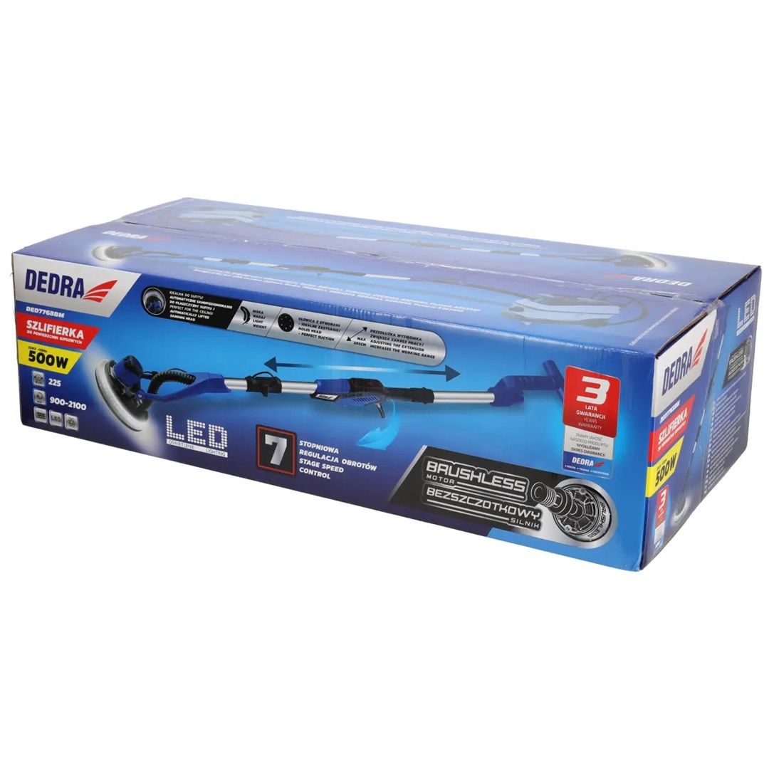Dedra Plaster Sander 500W Brushless