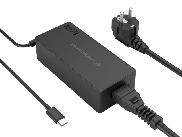 CONCEPTRONIC Charger 1Port GaN USB-C 65WPD3.0/PPS Sw