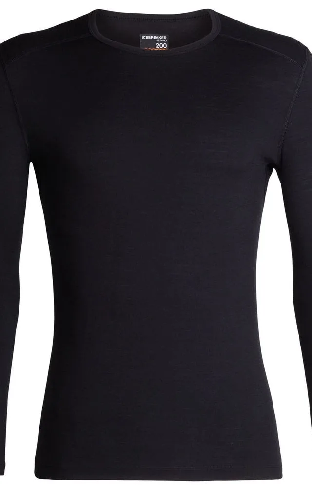 Icebreaker 200 Oasis Base Layer Shirt Crew Neck Long Sleeve Merino Wool