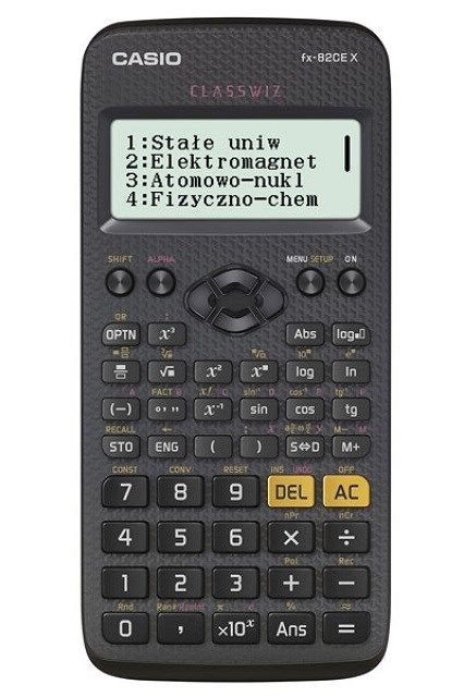CASIO CALCULATOR SCIENTIFIC FX 82CEX BLACK 12-DIGIT DISPLAY