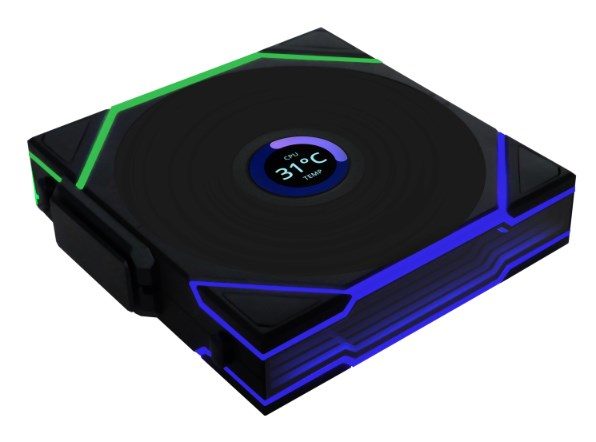 Mm Lian Li UNI FAN TL120 LCD Reverse Blade Wireless 120