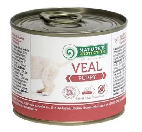 NATURE'S PROTECTION Puppy Veal - Wet Food For Puppies - 200 G