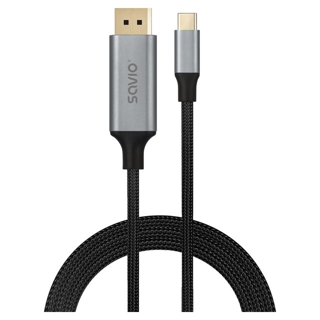 Savio CL-208 USB cable USB 3.2 Gen 1 (3.1 Gen 1) 2 m USB C 32.4 Gbit/s Black, Grey