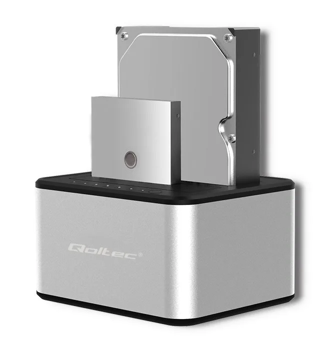 Qoltec 5316 2x HDD / SSD Docking Station 2.5 /3.5 SATA USB 3.0 Clonning