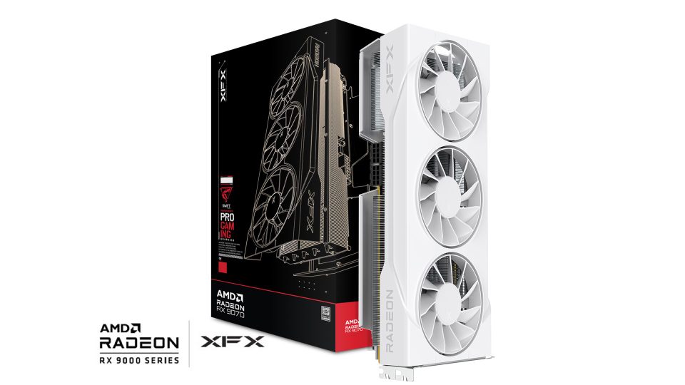 XFX Swift RX 9070GRE White Tri-Fan 12GB Graphics Card