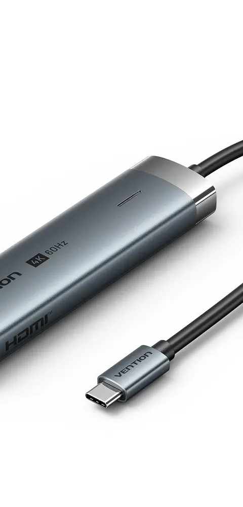 Vention TGMHB laptop dock/port replicator Wired USB 3.2 Gen 1 (3.1 Gen 1) Type-C Grey