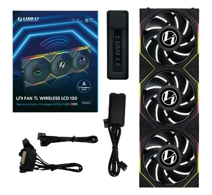 Lian Li 12TLLCD1W3B computer cooling system Computer case Fan 12 cm Black