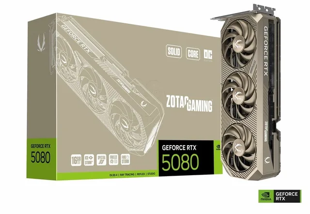 ZOTAC GAMING GeForce RTX 5080 SOLID Core OC 20th Anniversary Edition graphics card