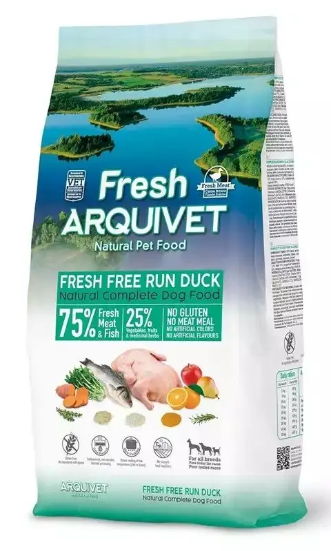 ARQUIVET Fresh Free Run Duck - Semi-Moist Dog Food - 10kg