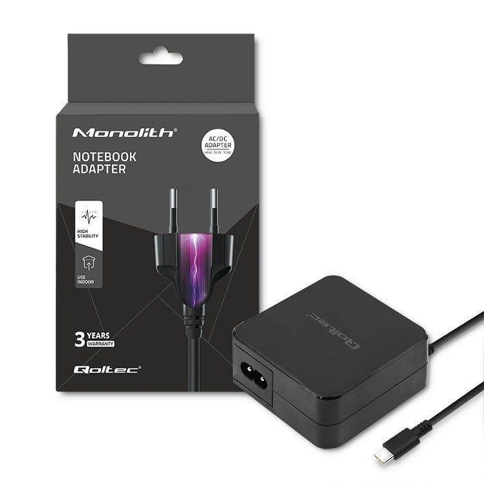 Qoltec 51027 mobile device charger Mobile phone, Laptop Black AC, DC, USB Indoor