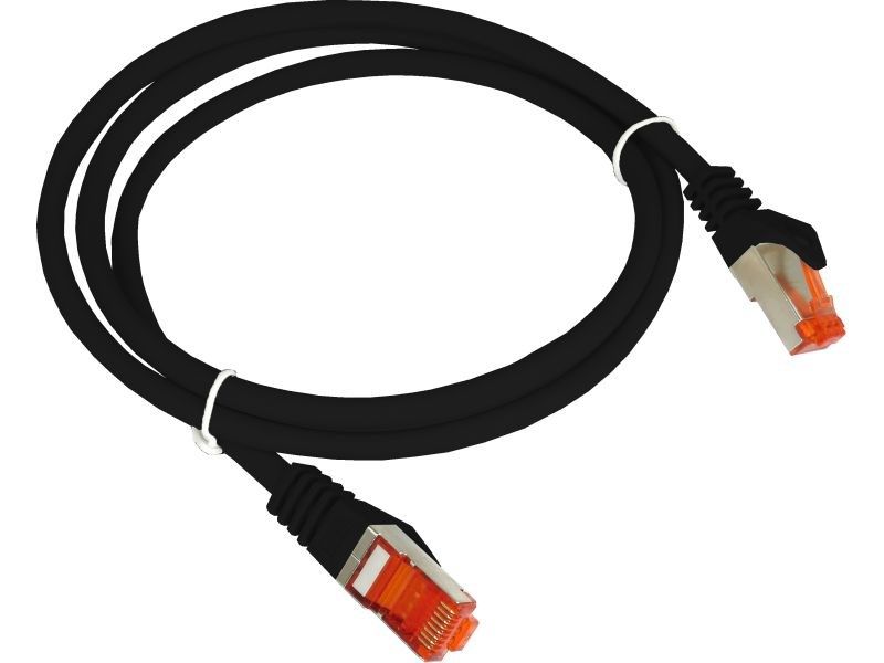 Alantec KKS6CZA0.5 Patch-Cord F/UTP Cat.6 PVC 0.5m Black