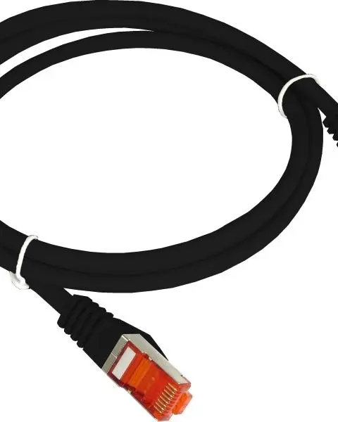 Alantec KKS6CZA0.5 Patch-Cord F/UTP Cat.6 PVC 0.5m Black