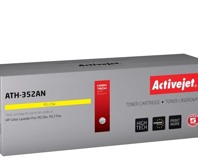 Activejet ATH-352AN toner (replacement for HP CF352A; Supreme; 1100 pages; yellow)