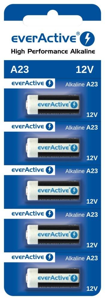 Alkaline Batteries EverActive A23 12V - Blister 5 Pcs