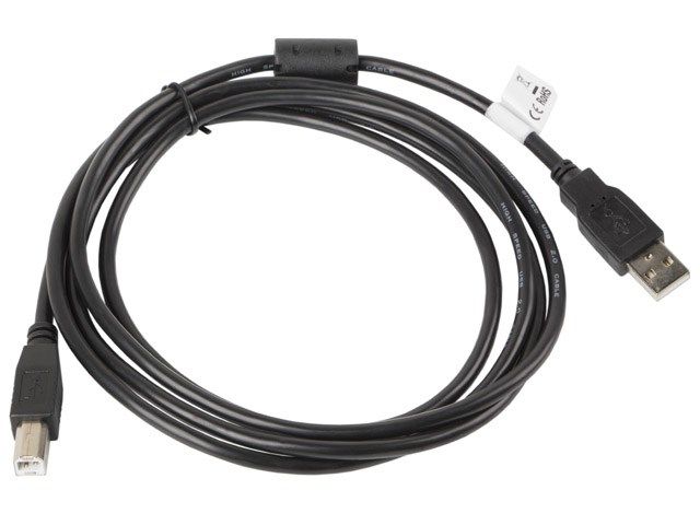 Lanberg CA-USBA-11CC-0018-BK USB cable USB 2.0 1.8 m USB B 0.48 Gbit/s Black