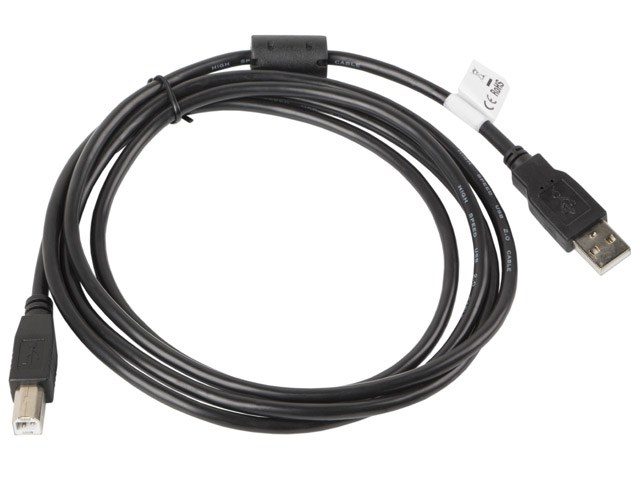 Lanberg CA-USBA-11CC-0018-BK USB cable USB 2.0 1.8 m USB B 0.48 Gbit/s Black