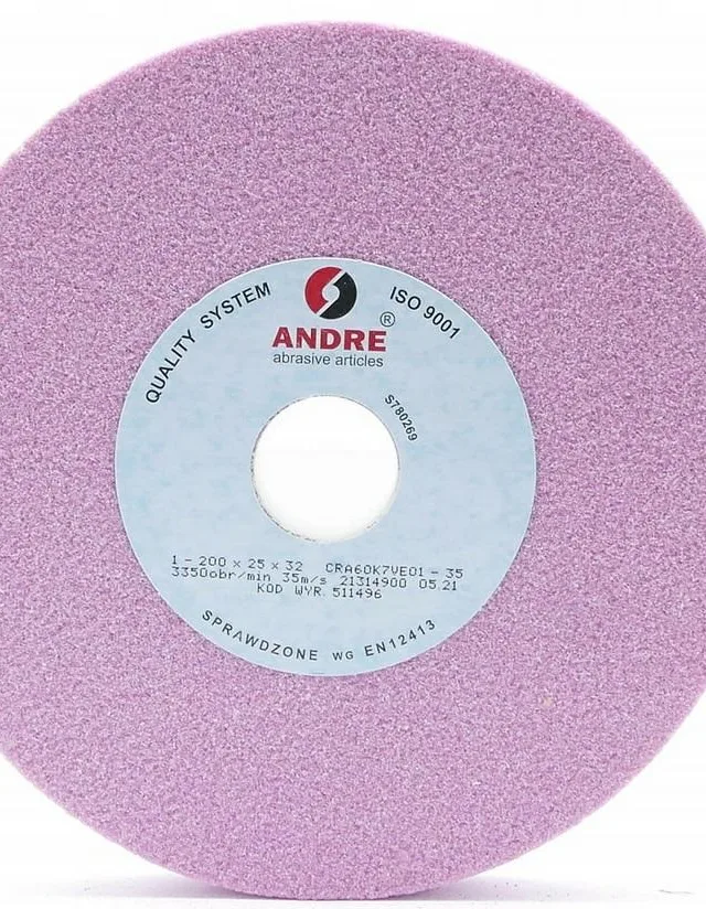 ANDRE FLAT GRINDING WHEEL 200mm x 25mm x 32mm CRA60K7VE01-35 PINK "TYPE 1"