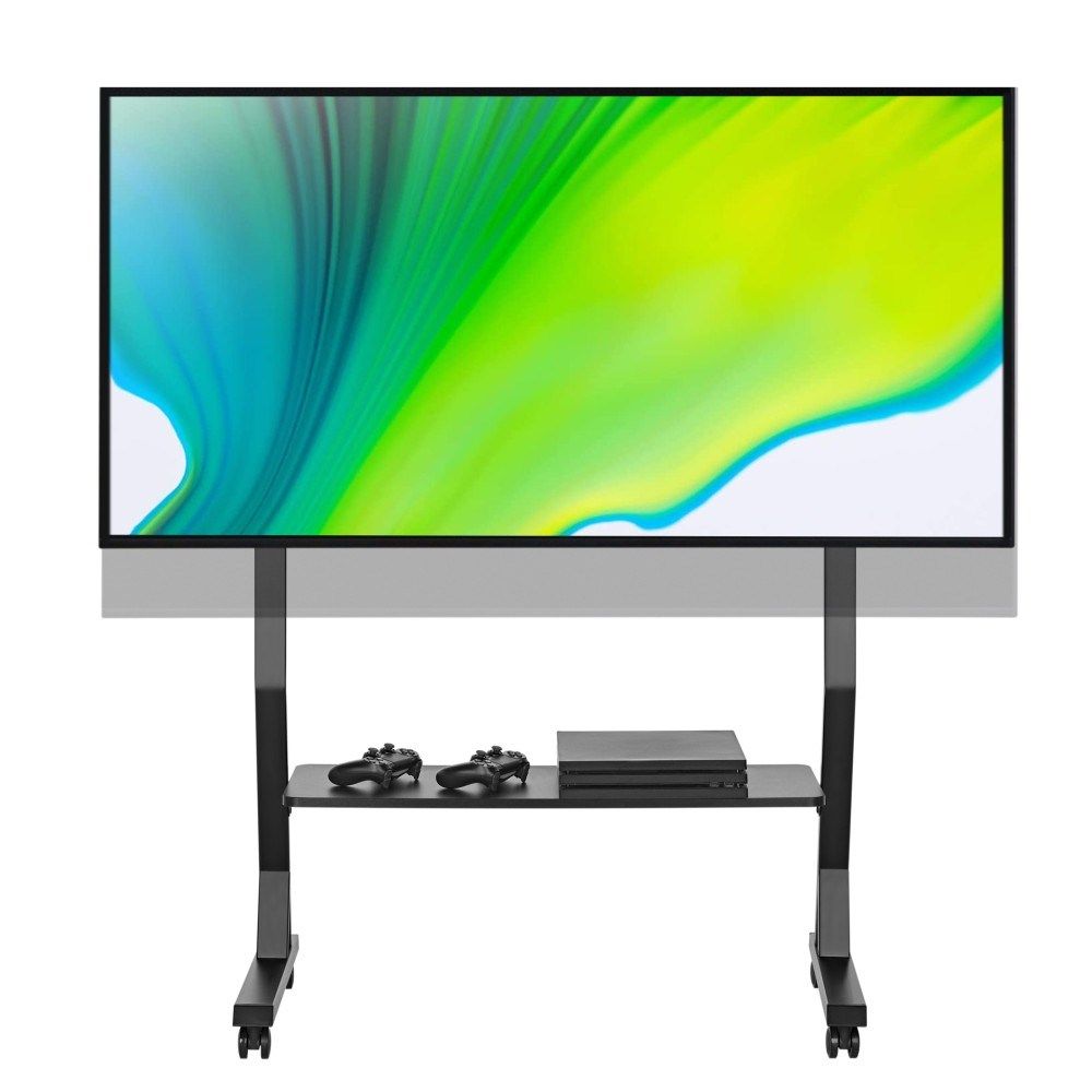 Techly Floor Stand with Shelf for 45-90" LCD/LED/Plasma TV