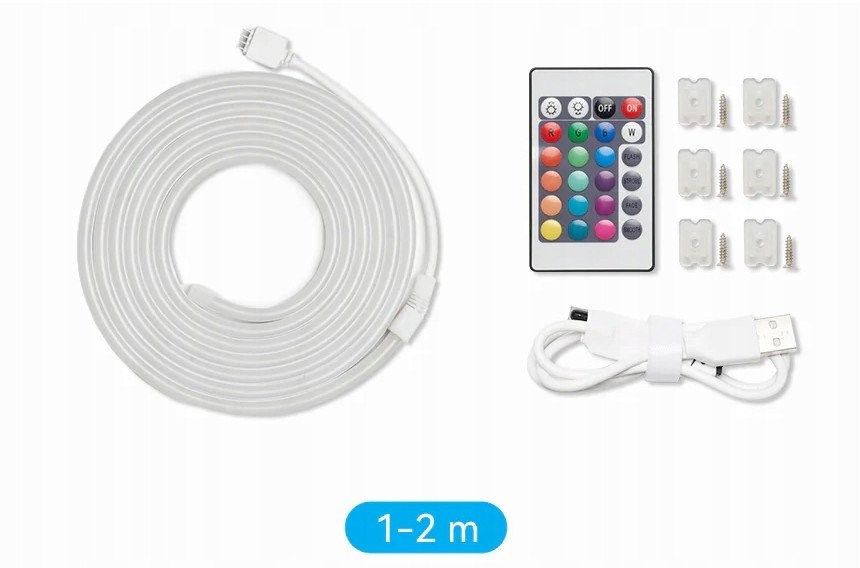 Vention Silicone Neon LED Strip With Remote Control 12V 2m