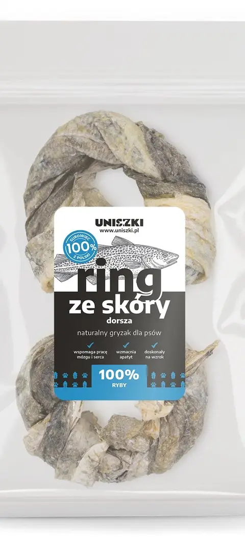 UNISZKI Cod Skin Ring – Dog Treat – 2 Pcs