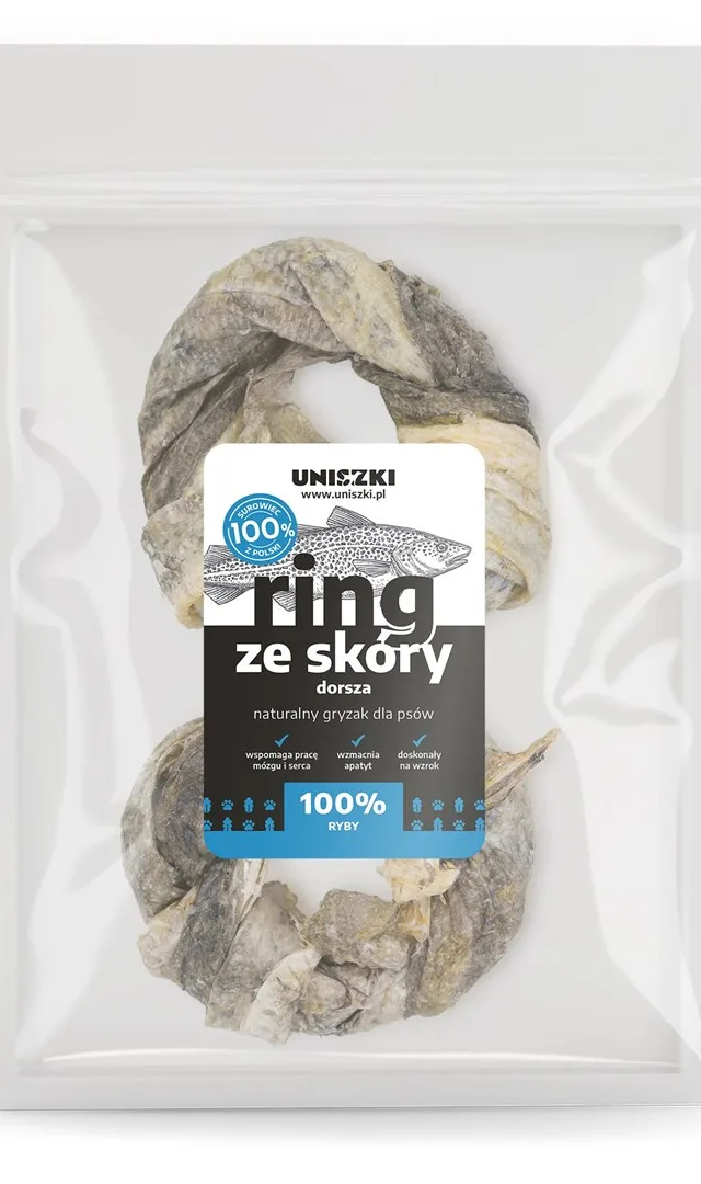 UNISZKI Cod Skin Ring – Dog Treat – 2 Pcs