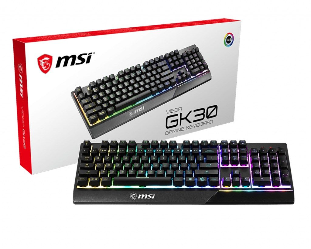 MSI Vigor GK30 keyboard Gaming USB QWERTY US International Black