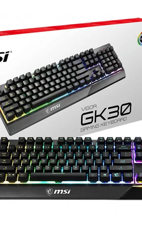 MSI Vigor GK30 keyboard Gaming USB QWERTY US International Black