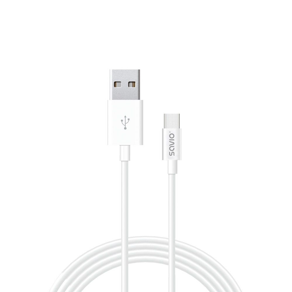 Savio CL-125 USB cable USB 2.0 1 m USB A USB C 0.48 Gbit/s White