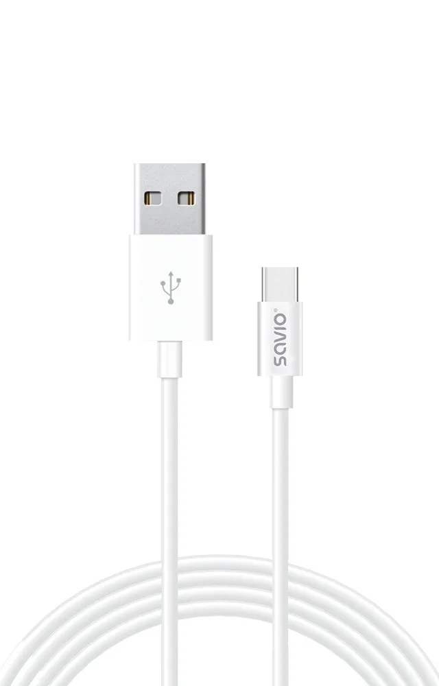 Savio CL-125 USB cable USB 2.0 1 m USB A USB C 0.48 Gbit/s White
