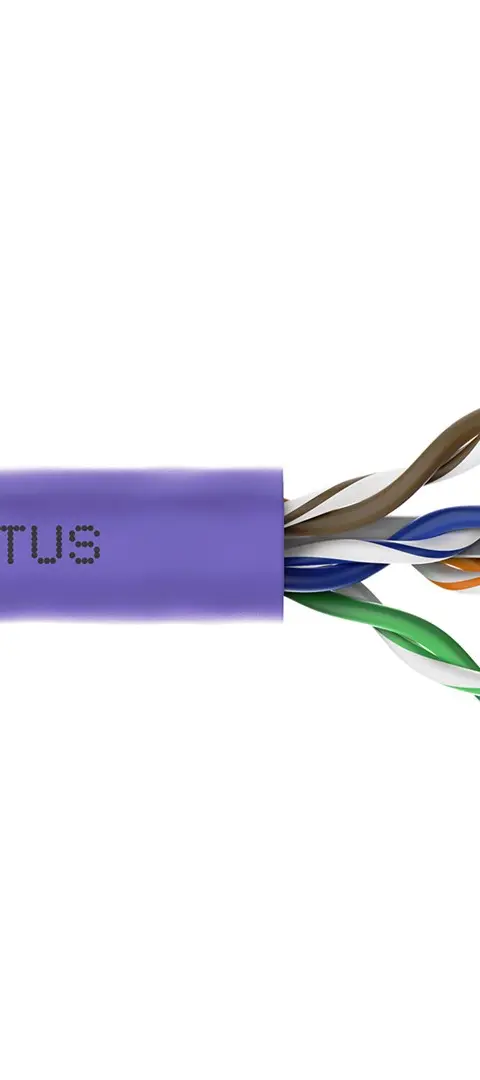 Digitus CAT 6 U-UTP installation cable, 250 MHz, B2ca (EN 50575), AWG 23/1, 500m drum, Sx, violet