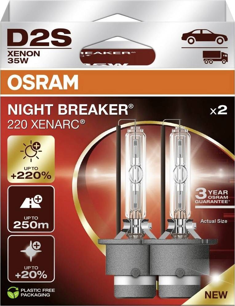 Bulb (Set Of 2 Pcs) D2S 85V 35W P32D-2 XENARC NIGHT BREAKER 220 White 4500K
