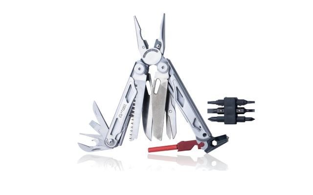 AZYMUT Giewon FS Multitool - Fire Starter - 19 Tools - Flint Whistle Belt Holster (H2038A)