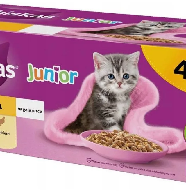 WHISKAS Junior Poultry In Jelly - Wet Cat Food - 40 X 85g