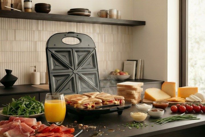 Promis STP 25 XXL Sandwich Maker 4 Toasts 1400 W Black