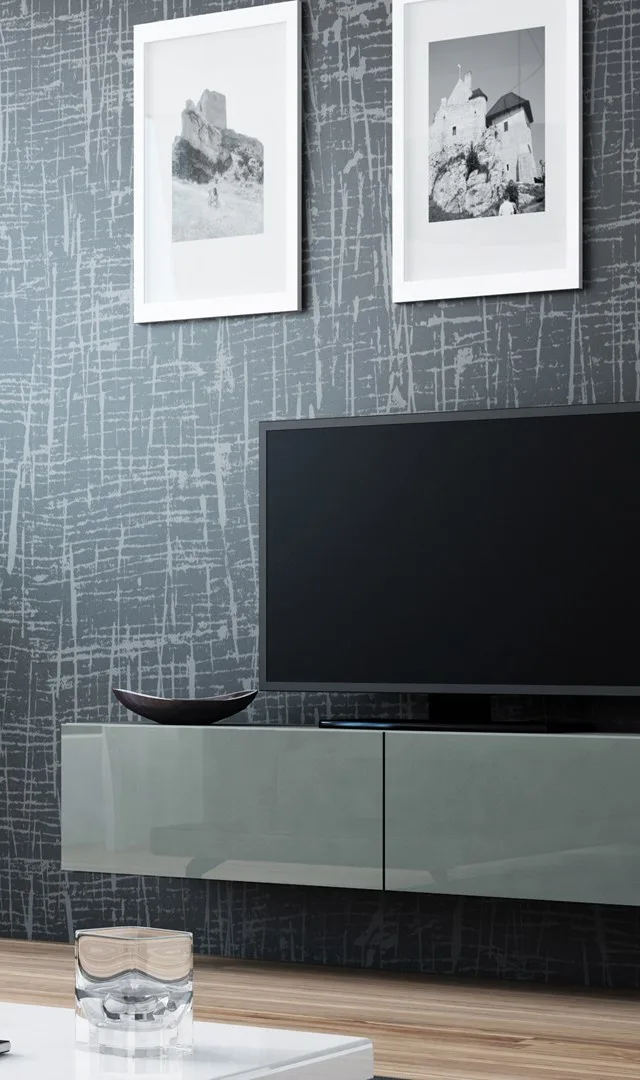 Cama TV Stand VIGO 140 30/140/40 Grey/Grey Gloss
