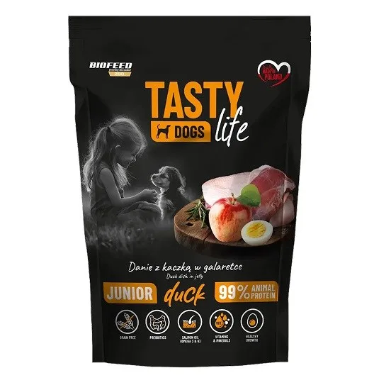 BIOFEED Tasty Dogs Life Junior Duck - Wet Dog Food - 500g