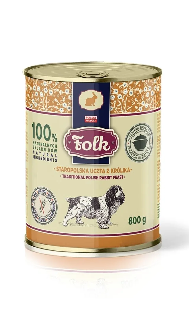 FOLK Traditional Polish Rabbit Feast - Wet Dog Food - 800g