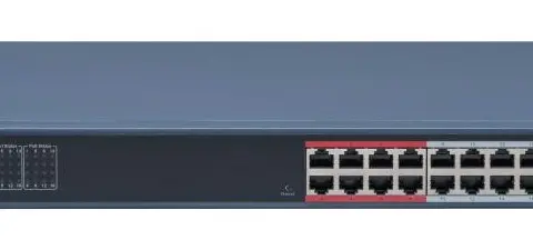 Hikvision DS-3E1318P-EI(B) network switch Managed Fast Ethernet (10/100) Power over Ethernet (PoE) Blue