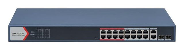 Hikvision DS-3E1318P-EI(B) network switch Managed Fast Ethernet (10/100) Power over Ethernet (PoE) Blue